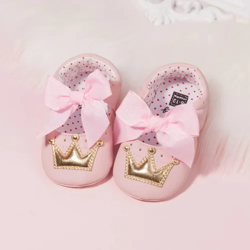 Vista 5 de Zapatos planos de princesa suaves para bebés, zapatos planos para boda, Mary Jane, antideslizantes, para recién nacidos, bautizo, suela con textura