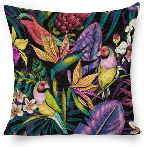 Vista 9 de Funda de almohada de lino con diseño de faisán dorado de 18 x 18 pulgadas, funda de cojín decorativa de doble cara para sofá, cama, silla y automóvil