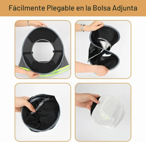Vista 4 de UNCO - Protector solar para casco duro, negro, visera completa y estándar, parasol de malla reflectante de alta visibilidad, accesorios para casco