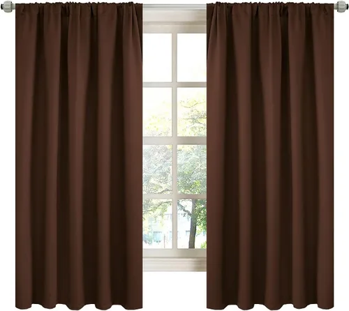 Vista 15 de LA PALMA Cortinas opacas con bolsillo para cortinero para sala de estar, bloqueo de luz, aislamiento térmico, reducción de ruido, cortinas de Aqua