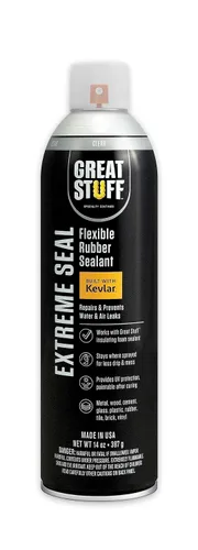 Vista 13 de Great Stuff™ Extreme Seal - Aerosol sellador de goma flexible, protege las superficies de fugas de agua y aire, construido con Kevlar, negro, 14