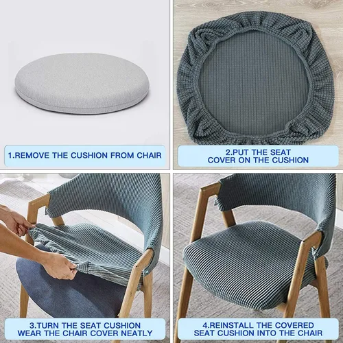 Vista 5 de Sunnyway Funda de asiento para silla de oficina, funda elástica de elastano para escritorio y silla de computadora, protector de asiento extraíble