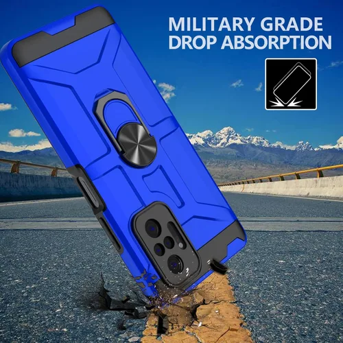Vista 2 de Funda para Xiaomi Redmi Note 10 Pro, Redmi Note 10 Pro MAX con 3 protectores de pantalla de vidrio templado, soporte de anillo integrado y soporte