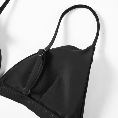 Vista 5 de SUUKSESS Conjunto de bikini de cintura alta para mujer, traje de baño de dos piezas con triángulo sexy