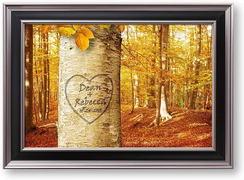 Vista 63 de A&T ARTWORK Love on Beach - Impresión fotográfica personalizada, incluye nombres y la fecha, regalo único para el aniversario de boda. Alfombrillas