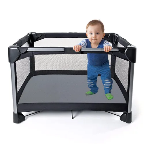Vista 6 de Pack and Play Sábanas ajustadas, compatibles con 4moms Breeze Plus Playard & Breeze GO Playard, funda de algodón Pack and Playard, gris, 40 x 28