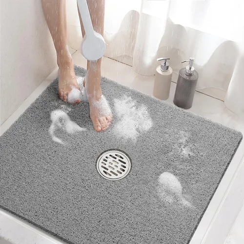 Vista 15 de HITSLAM - Tapete cuadrado para ducha, de 24 x 24 pulgadas, tapete de baño antideslizante para bañera, tapetes de baño de alcachofa de PVC suave