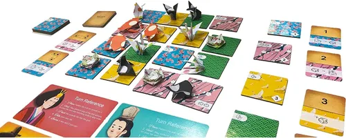 Vista 2 de CardLords Folded Wishes - Juego de origami abstracto para 2-4 jugadores, a partir de 6 años