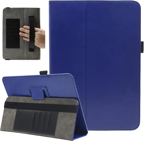 Vista 10 de Funda universal para tablet de 7 y 8 pulgadas, funda protectora con soporte para Android de 7.0 a 8.5 pulgadas con correa de mano y ranuras