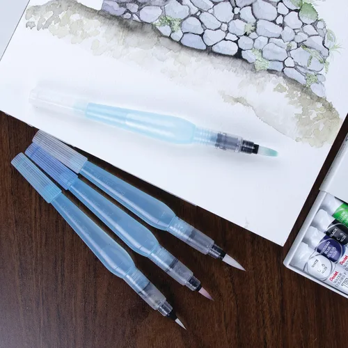 Vista 6 de Pentel Japan Aquash Waterbrush - Pincel de agua, punta mediana