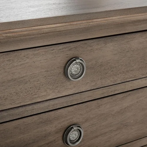 Vista 5 de SAFAVIEH Couture Home Collection Lisabet - Mesita de noche de madera con 3 cajones (totalmente montada)