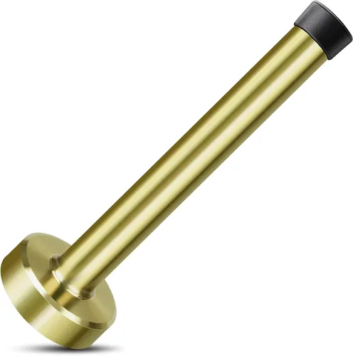 Vista 16 de KOLAKO Topes de puerta, tope de puerta de acero inoxidable, tope de puerta de 5 pulgadas (120 mm) de largo con punta de goma, protector de pared