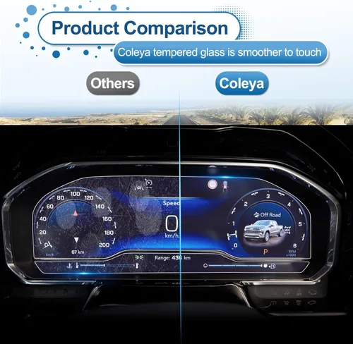 Vista 6 de Protector de pantalla GMC Sierra 1500 2022-2026, para Protector de pantalla Silverado 1500 2022-2026, panel de instrumentos de 12.3 pulgadas, vidrio
