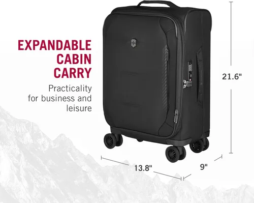 Vista 2 de Victorinox Crosslight Frequent Flyer - Maleta ligera con ruedas para artículos esenciales de viaje, equipaje expandible con organizador plegable