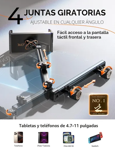 Vista 9 de LISEN Soporte para iPad Montaje para Automóvil Elementos Esenciales para Viajes por Carretera Actividades para Niños, Accesorios de Automóvil