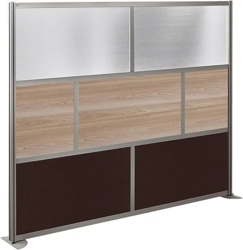 Vista 5 de NBF - Divisor de pared de panel de privacidad para cubículo, separador de habitación moderno, panel divisor de habitación portátil de pie sin Nogal
