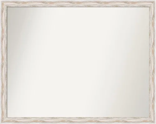 Vista 561 de Amanti Art Espejo personalizado, espejo de baño estrecho Alexandria White Wash, espejo de pared o espejo de tocador de baño sobre el fregadero