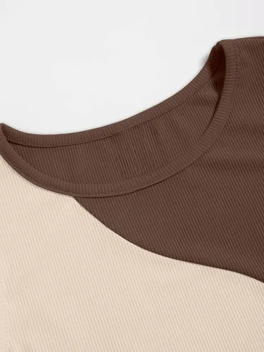 Vista 5 de Verdusa Body de una pieza para mujer, sin mangas, con bloques de color, cuello redondo