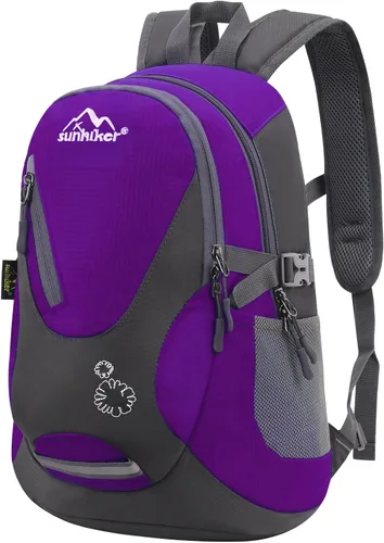 Vista 15 de sunhiker Pequeña mochila de senderismo para mujeres y hombres, 20L, ligera, mochila de viaje, mochila casual para ciclismo, acampar al aire libre