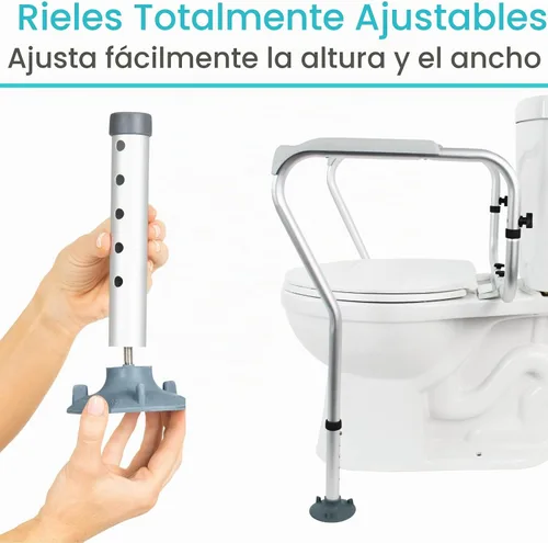 Vista 7 de Armazón de seguridad para ancianos, minusválidos y discapacitados de VIVE, pasamanos de seguridad, peso ajustable With Arms, Safety Support