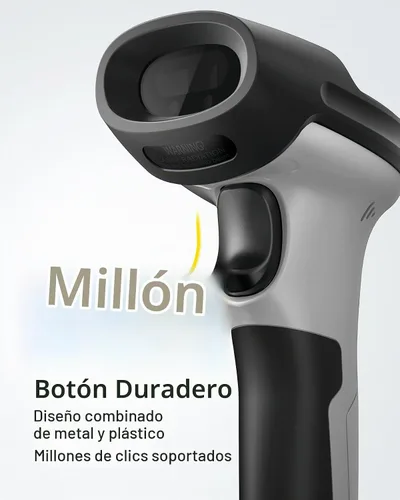 Vista 4 de Inateck - Escáner de código de barras Bluetooth, 1 carga para 180 días de espera, alcance de 35 m, escaneo automático rápido y preciso, BCST-70