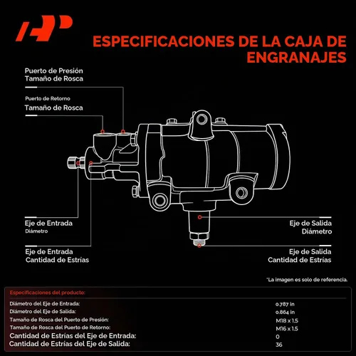 Vista 2 de A-Premium - Caja de cambios de dirección asistida compatible con Chevrolet Silverado 1500 HD Classic, Silverado 2500 3500, Suburban 2500 y GMC