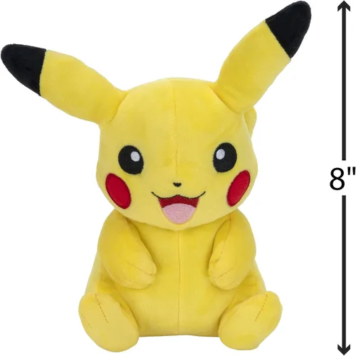 Vista 4 de Pokémon Pikachu - Peluche suave de 8 pulgadas con detalles auténticos