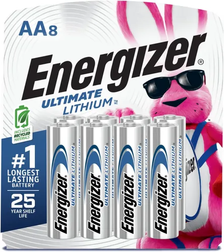 Vista 10 de Energizer Ultimate Lithium AA Baterías (paquete de 4), Baterías de litio doble A de 1.5V
