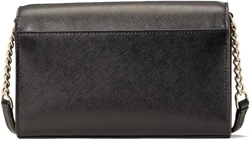 Vista 5 de Staci - Bolso cruzado pequeño con solapa, Negro