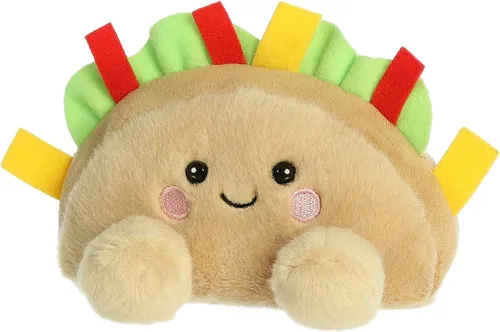 Vista 6 de Aurora® Adorable Palm Pals™ Fiesta Taco™ Animal de Peluche - Divertido Peluche Coleccionable para Niños y Coleccionistas Adultos - Perfecto