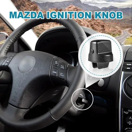 Vista 6 de Tapa de botón de rotación del interruptor de encendido sin llave compatible con Mazda CX-9 2007-2015 2006-2007 Mazda 6 2007-2011 CX7 reemplaza a OE