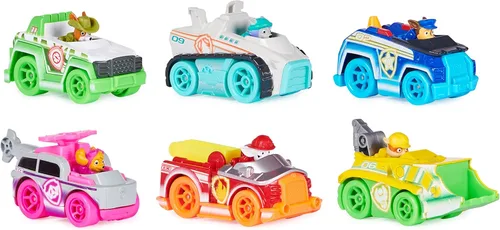 Vista 6 de Paw Patrol, Paquete Clásico de Metal Verdadero de 3 vehículos coleccionables fundidos a presión, escala 1:55