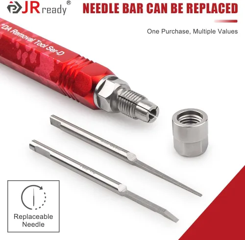 Vista 5 de JRready ST5258 Kit de herramientas extractoras de pines eléctricos con 6 puntas de repuesto para conectores AMP/Metri Pack/TE/JST/Deutsch