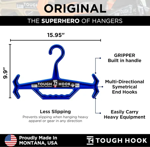 Vista 6 de Tough Hook – Gancho resistente capacidad de carga de 150 libras / 68 Kg. Negro Estándar