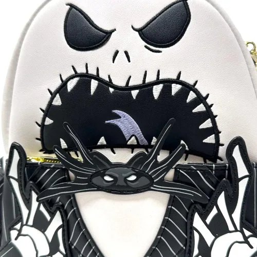 Vista 9 de Loungefly Exclusiva - Disney Nightmare Before Christmas Angry Jack Skellington Mini mochila, Negro -, Mini mochila