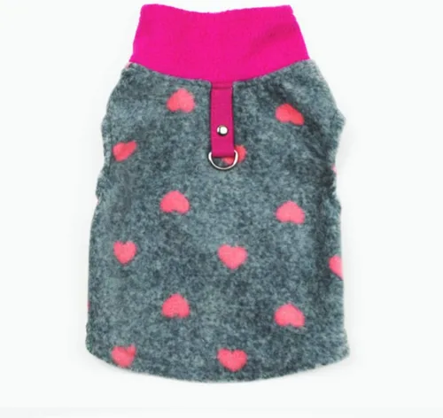 Vista 12 de Suéter para perro, chaleco de forro polar suave con anillo para correa, chaqueta pullover de invierno para mascotas, ropa para cachorros, perros