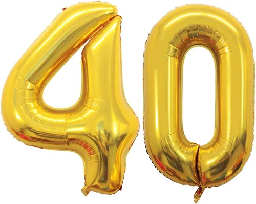 Vista 43 de Goer, conjunto de globos de papel aluminio para decoraciones de cumpleaños, globos de las letras de feliz cumpleaños y de números Oro