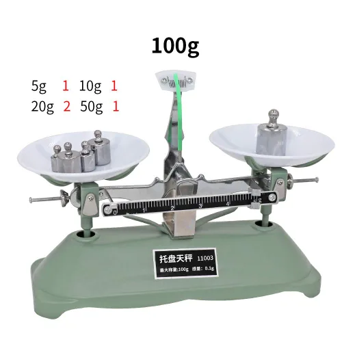 Vista 6 de HHNIULI Lab - Balanza mecánica – Mesa de doble bandeja de equilibrio para laboratorio