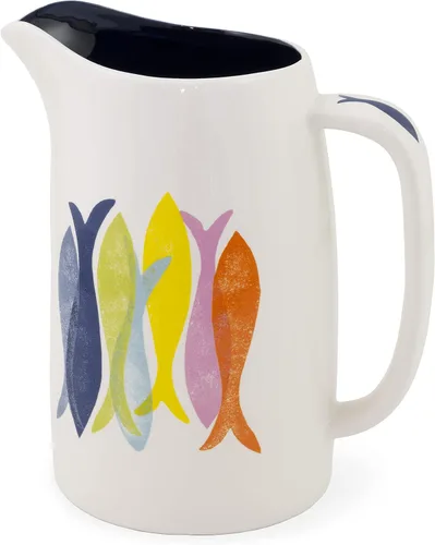 Vista 8 de Boston International Jarra de cerámica para bebidas, 5 tazas, girasoles coloridos