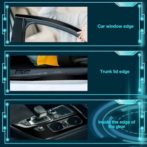 Vista 6 de Marsui 3 rollos de envoltura de vinilo de 66 pies para automóvil, protector de entrada de puerta automotriz, protector reflectante para umbral