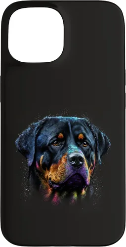 Vista 6 de Rottweiler Dog Face Watercolor Colorful Art Hand Drawn Case for iPhone 17