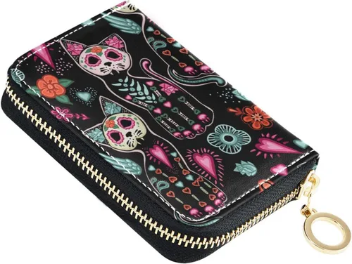 Vista 23 de Tarjetero de Tarjetas de Crédito RFID de Cuero con Cremallera Cartera para Mujeres y Niñas, Color #01, Talla única, Classic