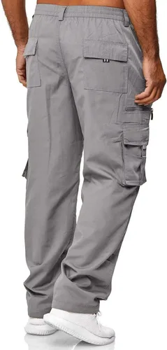 Vista 4 de Pantalones de carga para hombre, ligeros, tácticos, para senderismo, ajuste clásico, múltiples bolsillos