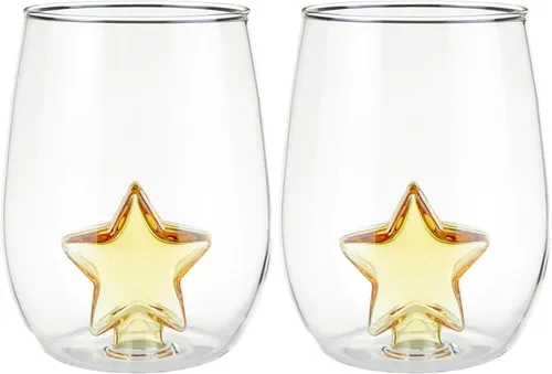 Vista 6 de Slant Holiday Party Supplies - Copas de vino sin tallo con figura 3D, 20 onzas, bastón de caramelo Candy Cane
