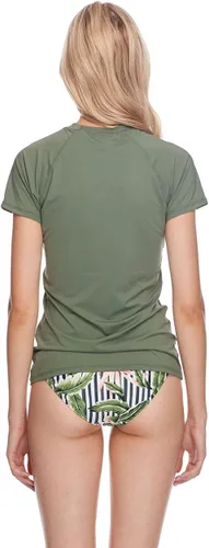 Vista 2 de Body Glove Women's Smoothies in-Motion Solid Short Sleeve Rashguard with UPF 50+
