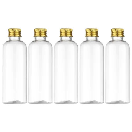 Vista 10 de Tekson Botellas de tamaño de viaje de 3.4 onzas, botella de enjuague bucal de viaje, recipientes rellenables para cosméticos con tapa de rosca