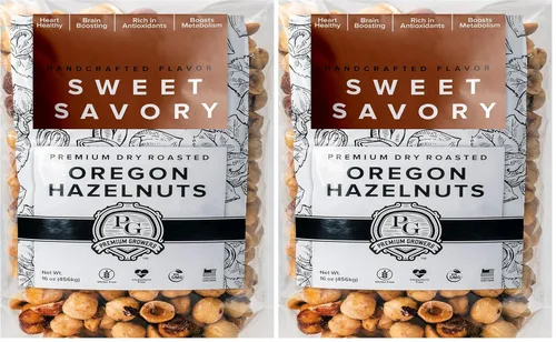 Vista 8 de Oregon Avellanas naturales, Farm Fresh y Direct Sweet Savory Premium Dry Roast Avellanas - Certificado Kosher - Bolsa de 1 libra