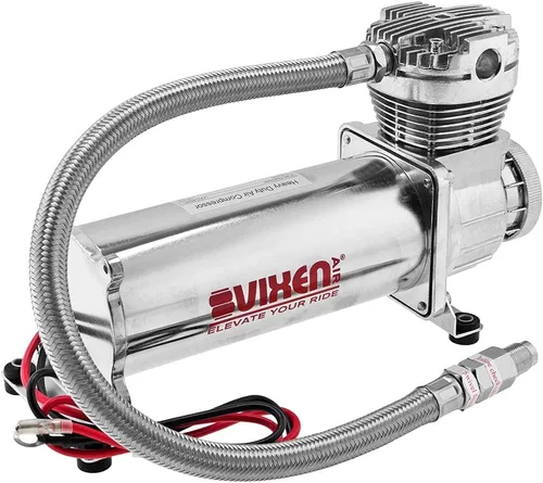 Vista 4 de Vixen Air Kit de suspensión para camión, bolsa de coche, paseo aéreo/resorte. Sistema a bordo - Compresor dual de 200 psi, tanque de 4 galones. Para