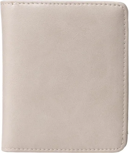 Vista 13 de Alldaily Billetera pequeña RFID para mujer, compacta y delgada, plegable, con bolsillo de viaje, mini cartera para damas, Beige