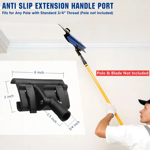 Vista 3 de Herramienta de soporte de mango de cuchilla, compatible con la herramienta ProSkim Blade Drywall, soporte ajustable de 180° herramienta de soporte
